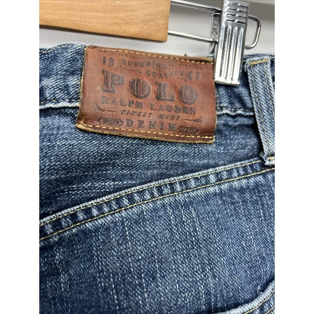 Polo Ralph Lauren Cortlandt 300 Dark Wash Blue Denim Jeans Mens 30x30